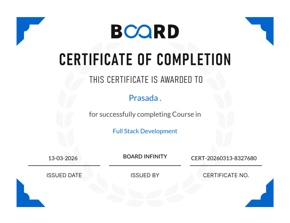 Full Stack Certificate